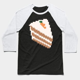 Carrot Cake Pixel Art Baseball T-Shirt